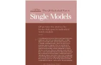 The QP Bookshelf Part 4: Single Models