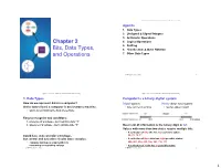 Bits, Data Types, and Operations