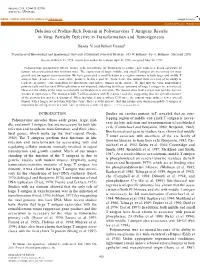 Deletion of Proline-Rich Domain in Polyomavirus T Antigens Results in Virus Partially Defective in Transformation and Tumorigenesis