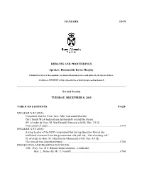 Legislative Proceedings