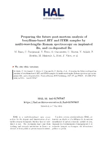 Preparing the Future Post-Mortem Analysis of Beryllium-Based JET and ITER Samples by Multi-Wavelengths Raman Spectroscopy on Implanted Be, and Co-Deposited Be M