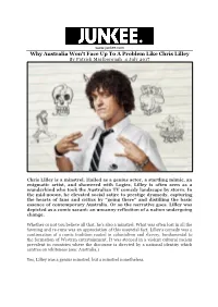 Why Australia Won't Face up to a Problem Like Chris Lilley