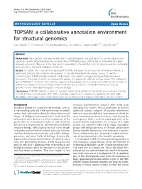 A Collaborative Annotation Environment for Structural Genomics