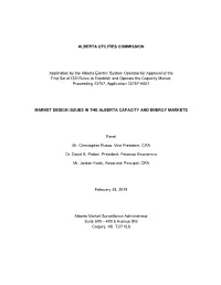ALBERTA UTILITIES COMMISSION Application by the Alberta Electric System Operator for Approval of the First Set of ISO Rules to E