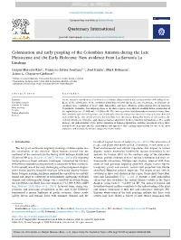 Colonisation and Early Peopling of the Colombian Amazon During The