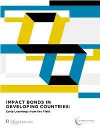 Impact Bonds in Developing Countries