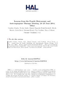 Lessons from the Fourth Metronomic and Anti-Angiogenic