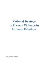 National Strategy to Prevent Violence in Intimate Relations