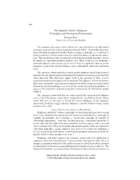 On Equality Versus Adequacy: Principles and Normative Frameworks Kenneth Howe University of Colorado Boulder