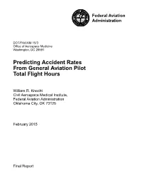 Predicting Accident Rates from GA Pilot Total Flight Hours