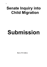 Senate Inquiry Into Child Migration