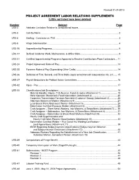 TVA Labor Relation Supplements