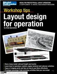 Workshop Tips Layout Design for Operation by Andy Sperandeo