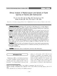 Clinical Analysis of Blepharospasm and Apraxia of Eyelid Opening in Patients with Parkinsonism
