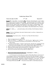Faculty Senate Minutes #271 Friday, December 10,2004 9