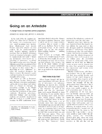 Going on an Antedate