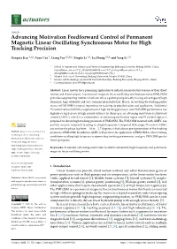 Advancing Motivation Feedforward Control of Permanent Magnetic Linear Oscillating Synchronous Motor for High Tracking Precision