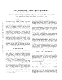 Aspects of Favorable Propagation in Massive MIMO