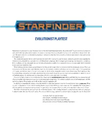 Evolutionist Playtest