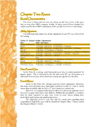 Races Racial Characteristics the Races of Athas Did Not Come Into Being Nor Did They Evolve in the Same Way As Most Other D&D Campaign Worlds