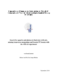 Search for Squarks and Gluinos in Final State with Jets, Missing Transverse Momentum and Boosted W Bosons with the ATLAS Experiment