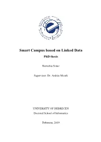 Smart Campus Based on Linked Data Phd Thesis