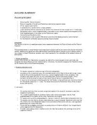 The Geneva Accord Summary
