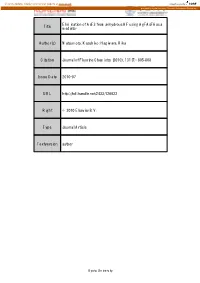Title Elimination of Asf3 from Anhydrous HF Using Agfasf6 As a Mediator Author(S)