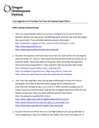 2013 Suggestions for Teaching Two Trains Running by August Wilson