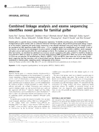 Combined Linkage Analysis and Exome Sequencing Identifies Novel