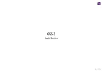 CSS 3 André Restivo