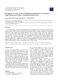 Development of a Near-Sea-Level Calibration Algorithm for Aerosol Optical Depth Measurement Using a Ground-Based Spectrometer