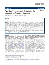 Functional Morphological Study of the Choana in Different Bird Species Fatma A