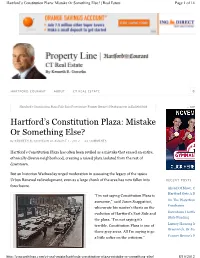Hartford's Constitution Plaza: Mistake Or Something Else?