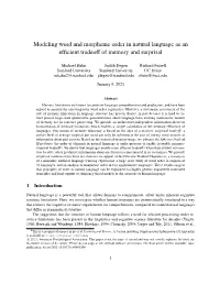 Modeling Word and Morpheme Order in Natural Language As an Efficient Tradeoff of Memory and Surprisal