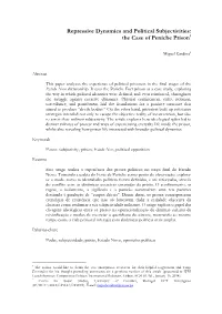 Repressive Dynamics and Political Subjectivities: the Case of Peniche Prison1