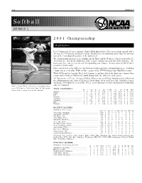 Softball DIVISION I SOFTBALL