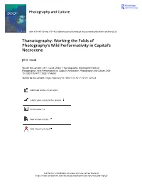 Thanatography: Working the Folds of Photography's Wild Performativity in Capital's Necrocene