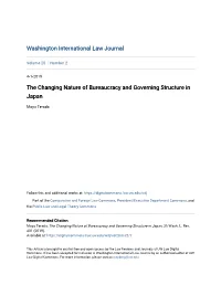 The Changing Nature of Bureaucracy and Governing Structure in Japan