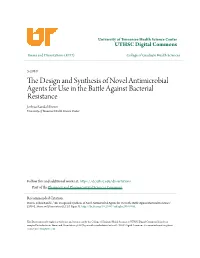 The Design and Synthesis of Novel Antimicrobial Agents for Use in the Battle Against Bacterial Resistance