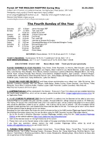 The Fourth Sunday of the Year