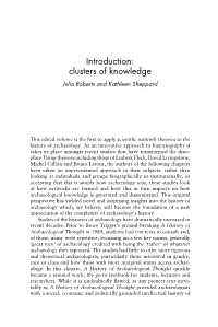 Introduction: Clusters of Knowledge Julia Roberts and Kathleen Sheppard