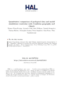 Quantitative Comparison of Geological Data and Model Simulations