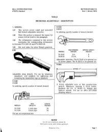 Tools Wrenches, Adjustable