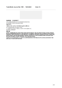 Trade Marks Journal No: 1991 , 15/03/2021 Class 16