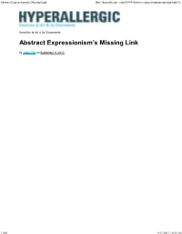 Abstract Expressionism's Missing Link