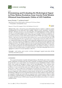 Determining and Evaluating the Hydrological Signal in Polar Motion Excitation from Gravity Field Models Obtained from Kinematic Orbits of LEO Satellites