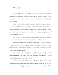 6 Discourse Strategies and Rhetorical Devices in Robert F. Kennedy‟S
