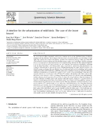 A Timeline for the Urbanization of Wild Birds: the Case of the Lesser Kestrel