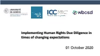 Advisory Council Meeting Implementing Human Rights Due